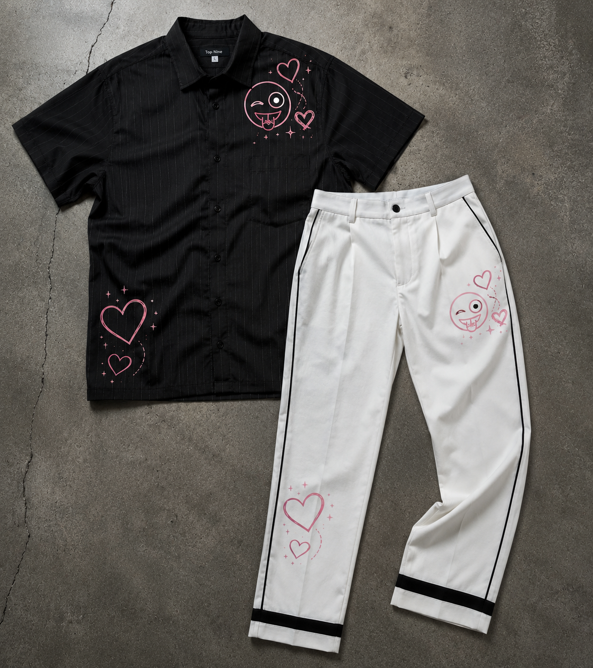 BLACK AND WHITE HEART CUSTOMER