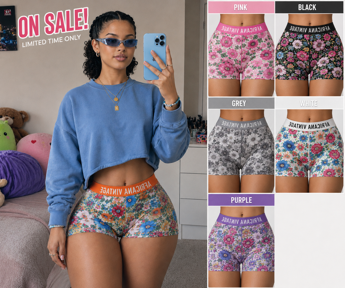 WOMEN FLOWER THEMED SHORTS